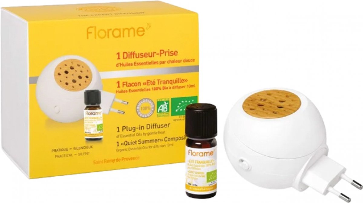 Florame Diffuser Socket + Organic Tranquil Summer Fles 10 ml