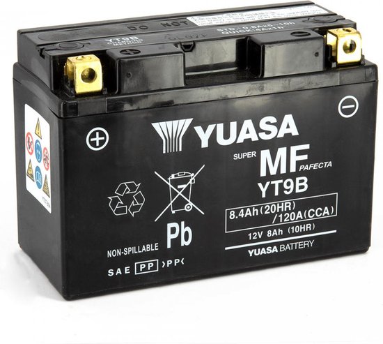 Batterie SLA Yuasa pour Moto Kawasaki 1000 Z1000 Après 2003 YT9B / 12V 8.4Ah Neuf