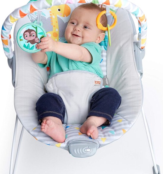White-Label® Elektrische Schommelstoel Baby - Baby Swing - Wipstoel Baby's met Speelboog - Multikleur van White-Label® — afbeelding 3