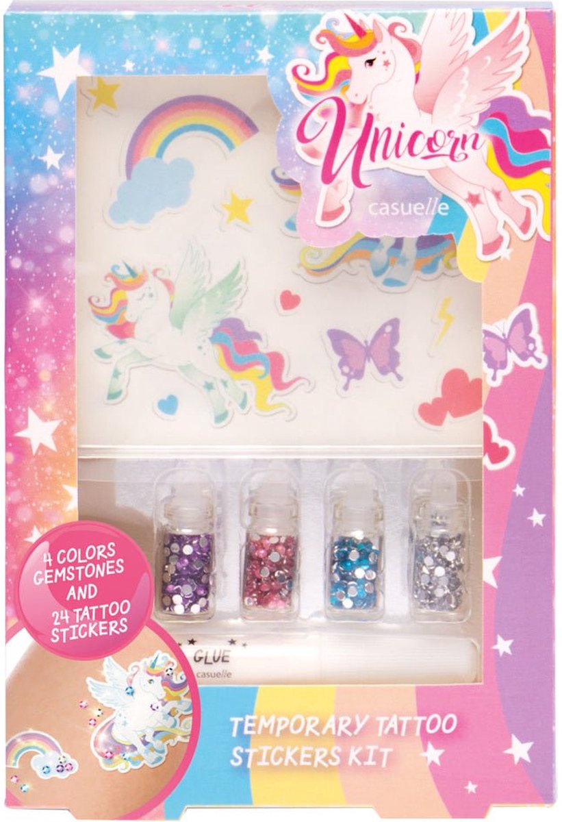 Goedkoopste Casuelle Unicorn Tijdelijke Tatoo Giftset 1ST