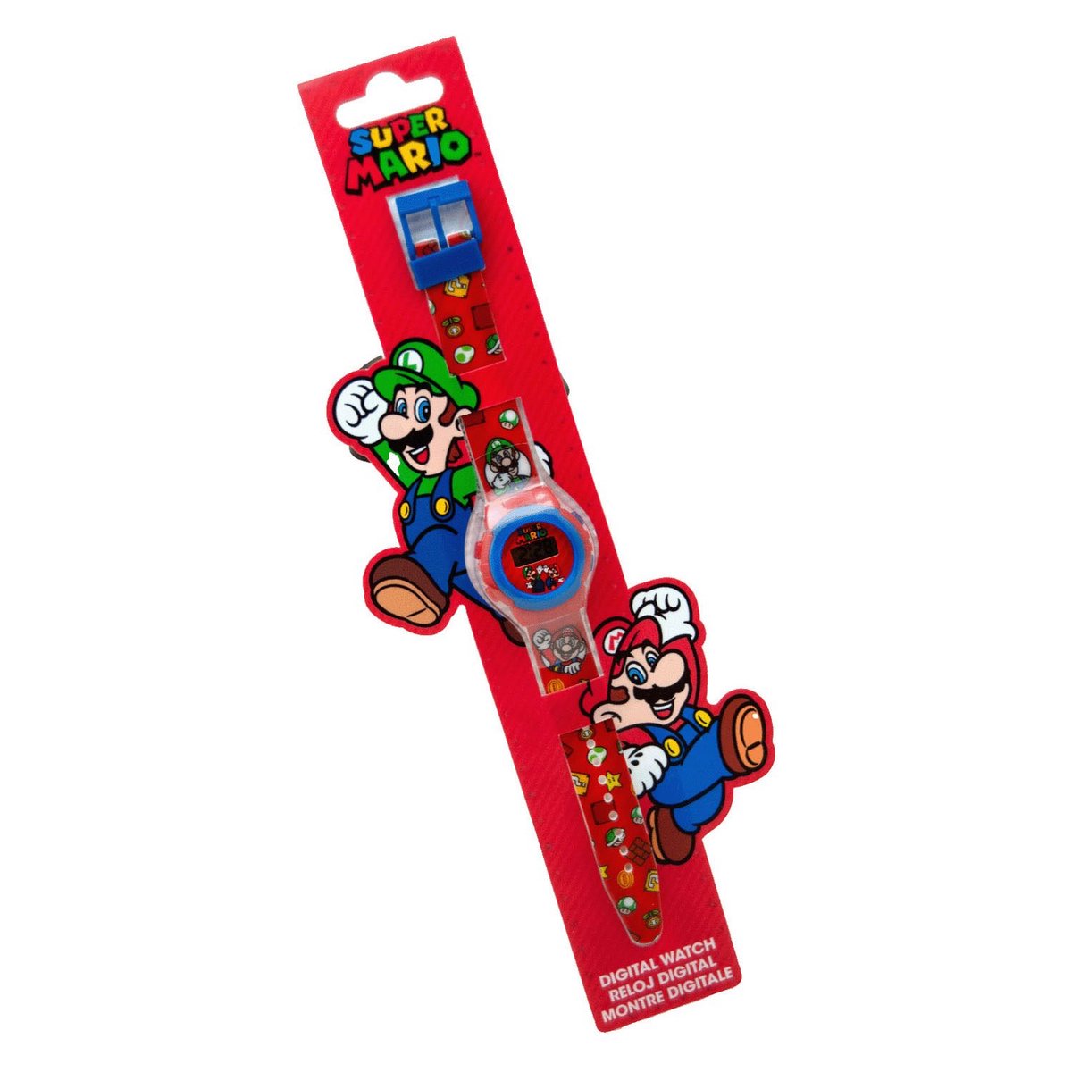 Super Mario Horloge - Rood - Digitaal