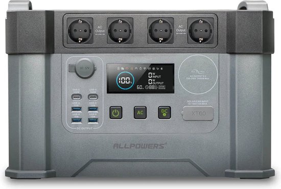 Powerstation S2000 PRO-R - Draagbare Powerstation - Krachtcentrale - 1500Wh / 1,5Kwh - Lithium-Ion - Output 2400W - 4000W Piek - 11 Outputs AC/DC & USB - Noodstroomvoorziening Voor Thuis, Camping en Outdoor Avonturen - Met APP
