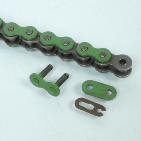 Chaîne de transmission Doppler pour Moto Derbi 50 Senda Sm Drd Pro 2006 à 2011 134 maillons Pas 420 verte Neuf