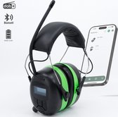 Protection auditive Soul Taine avec Radio - DAB + - Cache-oreilles avec entrée Bluetooth et AUDIO - Rechargeable - Sac inclus - Vert | EAR-205-G+