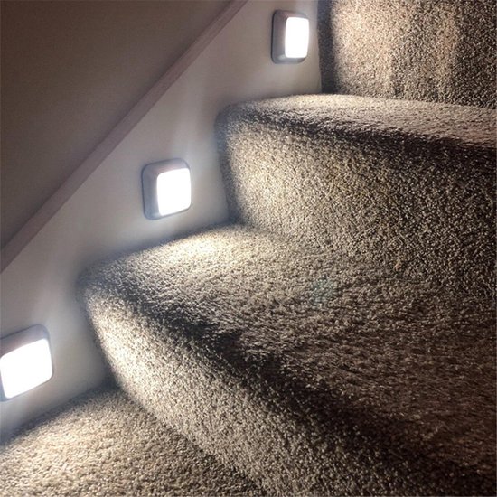 Led lamp op batterij- beweging sensor wit- Badkamer- Trap- Kastlamp- wandlamp binnen van QX Trades — afbeelding 5