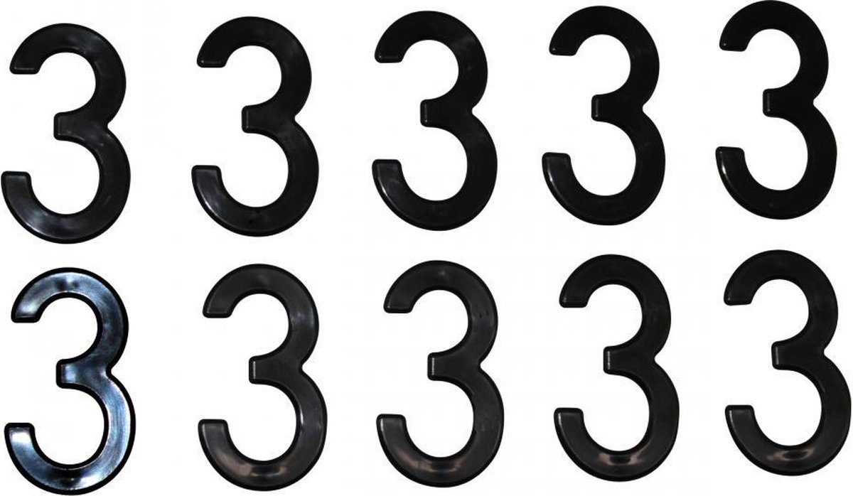 Chiffre 3 pour plaque d'immatriculation Tiflex H45mm Neuf pour moto