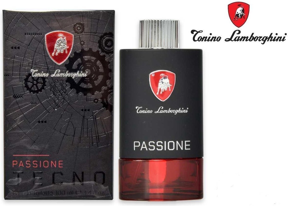 Lamborghini Tecno Passione EDT 100ml voor mannen met oplader voor je mobiel