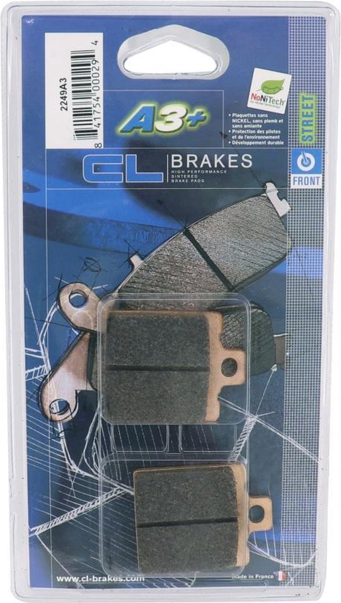 Plaquette de frein CL BRAKES pour Moto Aprilia 250 RX 1986 à 2020 2249A3+ Neuf