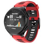 Siliconen bandje geschikt voor de Garmin Forerunner – Approach S20, S5 & S6 - Fenix – Quatix – 22MM – Rood Zwart