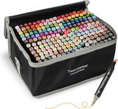 Timmers trading Twinmarkers 216 stuks - Professionele alcohol markers - Dubbelzijdige dual tip markers - alcohol stiften - markeerstiften