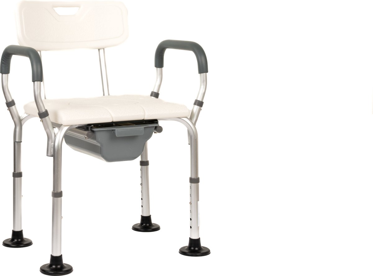 Homecare Innovation® Douchestoel / Toiletstoel met Afneembare Emmer