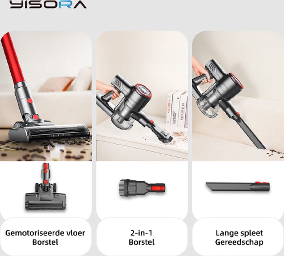 Yisora - Steelstofzuiger met snoer - Steelstofzuigers - 3 in - afbeelding 3
