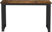 Bureau - computertafel - keukentafel - metaal hout - 120 cm x 60 cm - zwart