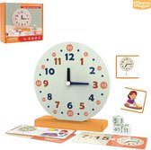 Playos® - Leren Klokkijken 2.0 - Leerklok voor Kinderen - Rekenspel - Analoog en Digitaal - Educatief Speelgoed - Leerklok - Houten Klok - Educatieve Klok