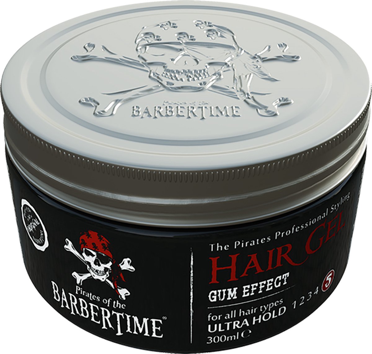 Pirates of The Barbertime - Hair Gel Gum Effect - Firm Hold 5 - 300 ml