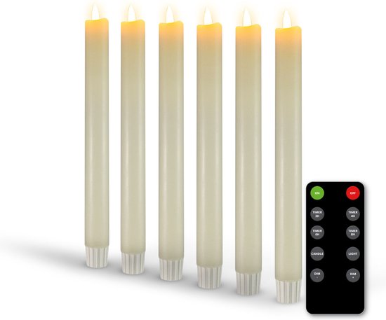 FlinQ LED Dinerkaarsen met Bewegende Vlam