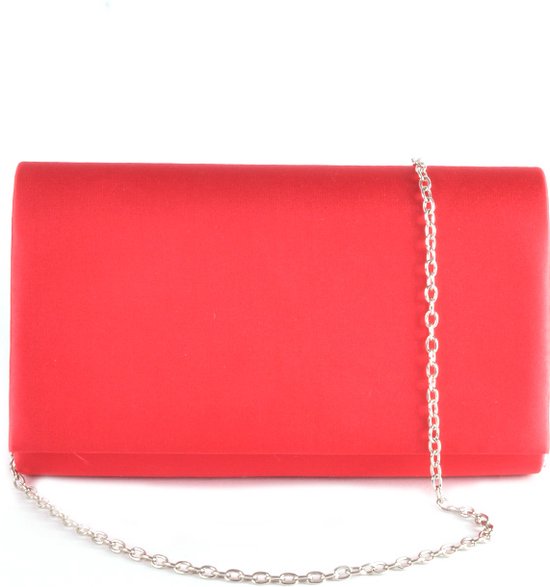 Sac de soirée en cuir artificiel Giuliano Annefleur - Rouge - Sac de soirée - Femme