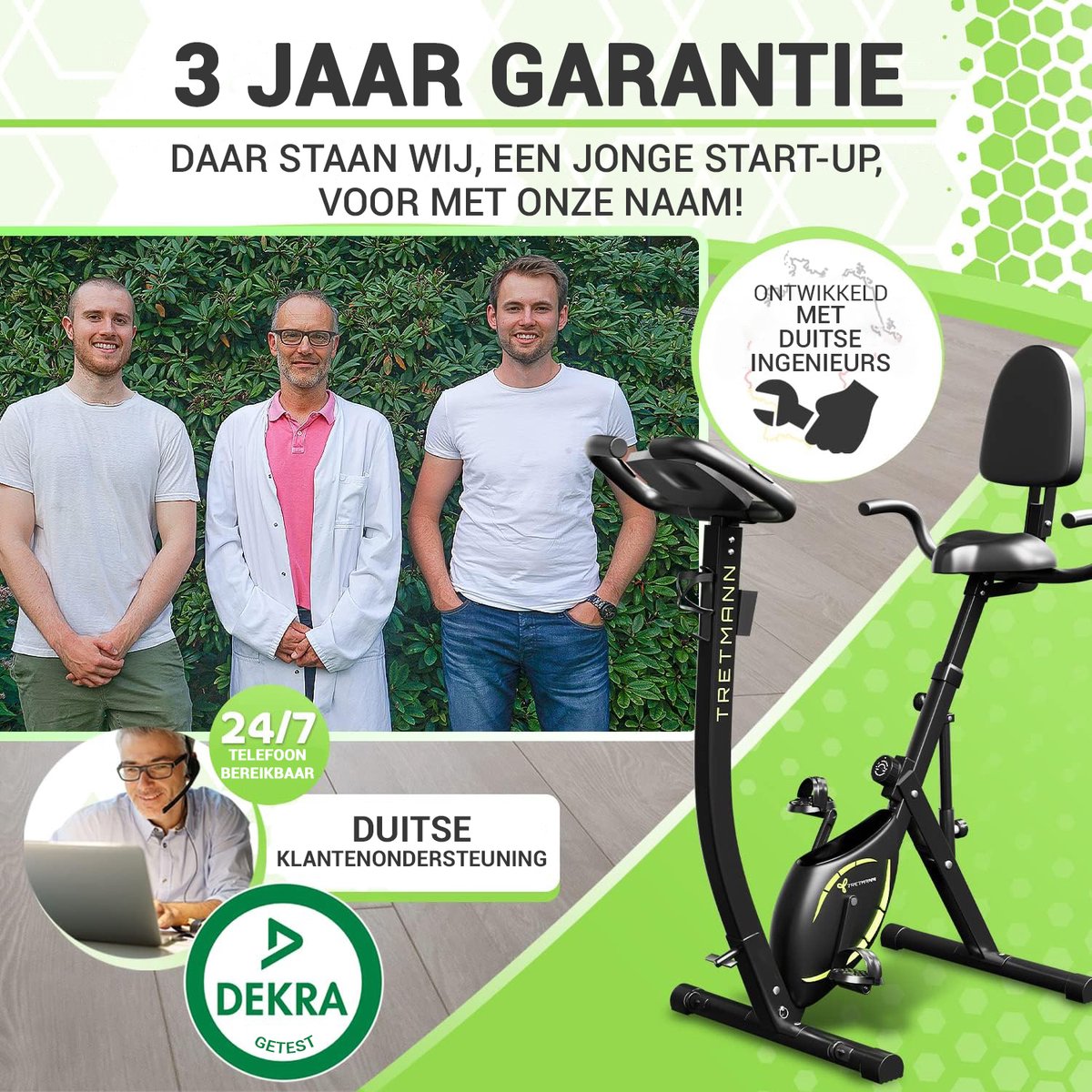 Tretmann - 3in1 Hometrainer Fiets opvouwbaar - stil & - afbeelding 3