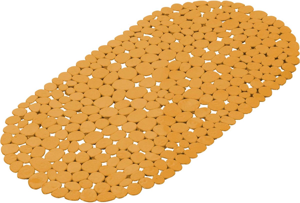 Wicotex - Badmat Antislip voor in bad - Kleur Oker geel - Afmeting 36x69cm