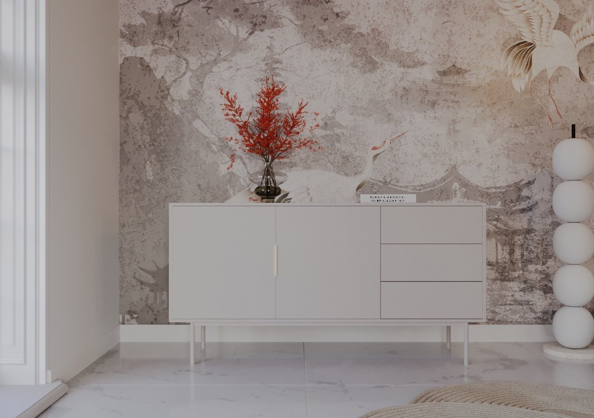 Meubel Square - Dressoir Luxora - Kajsmier - 154 cm - Commode - Kast