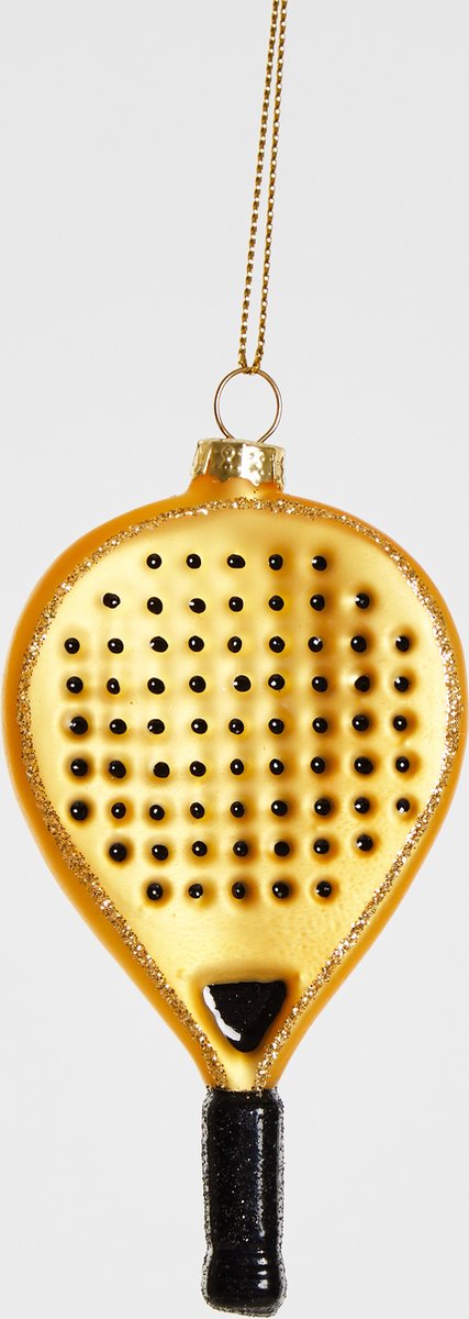 Yup in de boom - Padelracket goud - Kerstornament