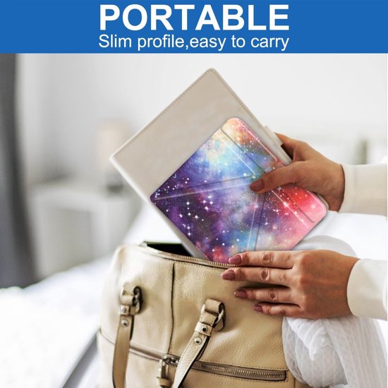 e-Reader Hoesje Origami Book Case met Wake/Sleep-functie - Kobo Libra Colour Hoesje - Galaxy van iMoshion — afbeelding 3
