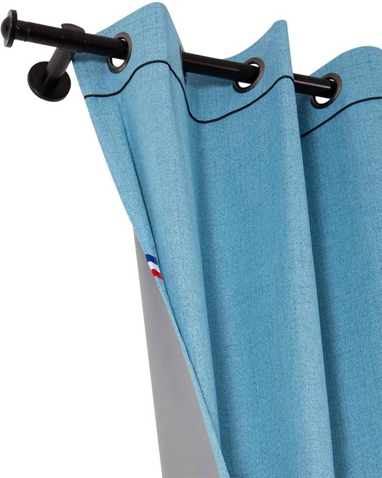 YSTELLAA 100% Verduisterend Fluwelen Binnengordi Set Van 2, 140x225cm, Thermisch Isolerend Koud En Warm Gordijn, Gordijnen Met Ringen, Thermogordijnen Voor Slaapkamer Woonkamer, Zwart
