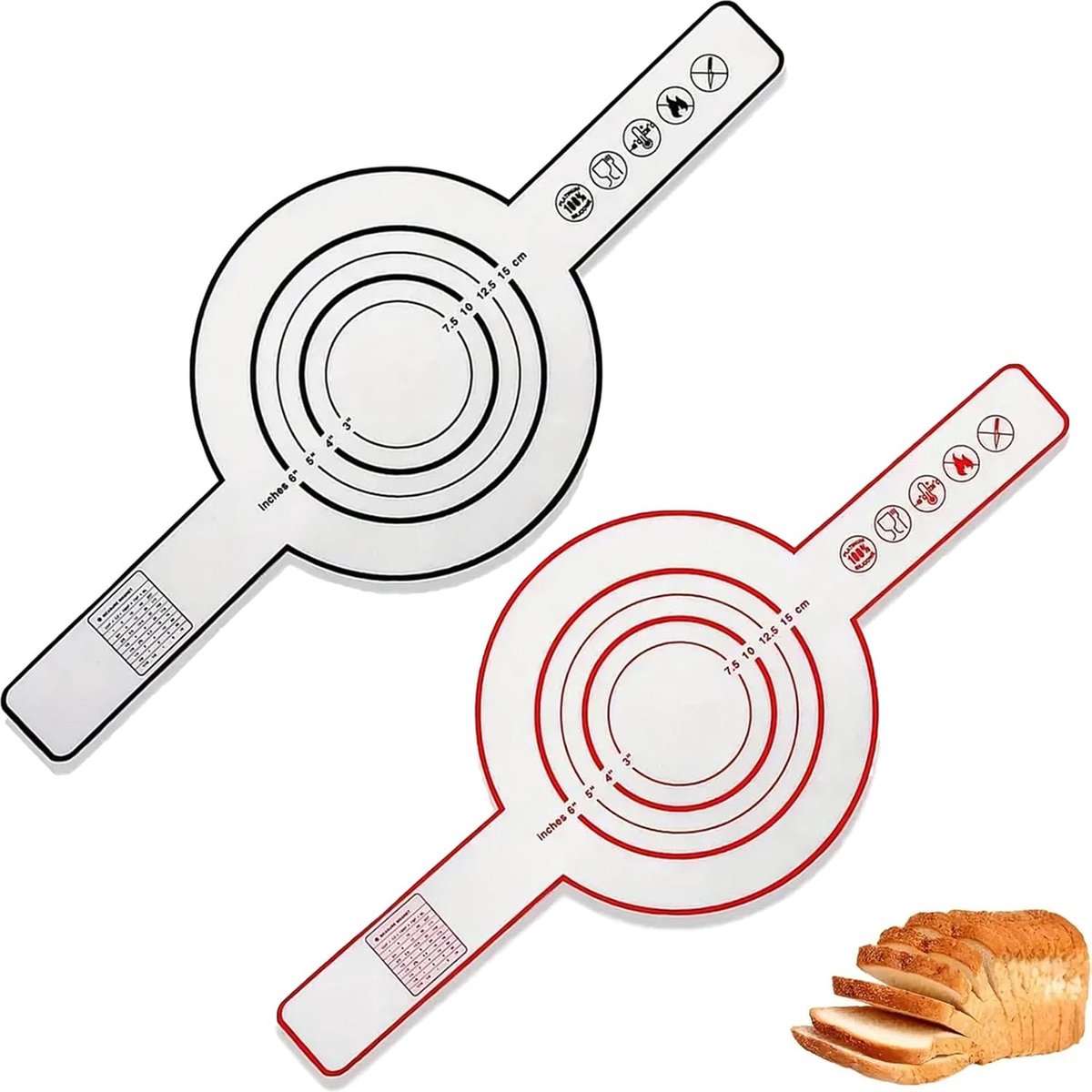 Siliconen Bakmat voor Nederlandse Oven - Herbruikbaar - 2 Stuks - Siliconen - Multicolor