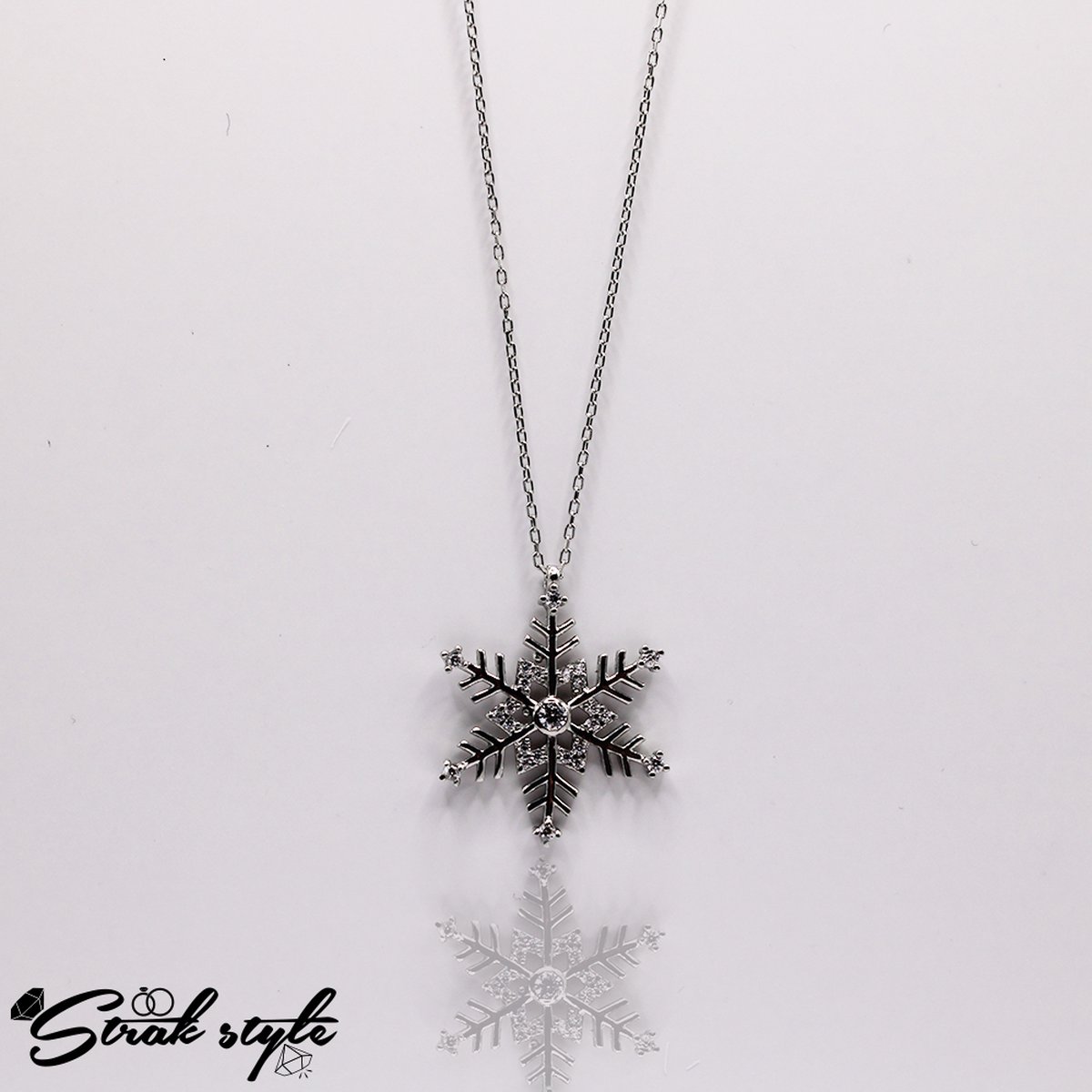 925 Sterling Zilveren Ketting met Sneeuwvlok – Luxe Dames Ketting – Anti-Aanslag – Perfect Cadeau voor de Feestdagen