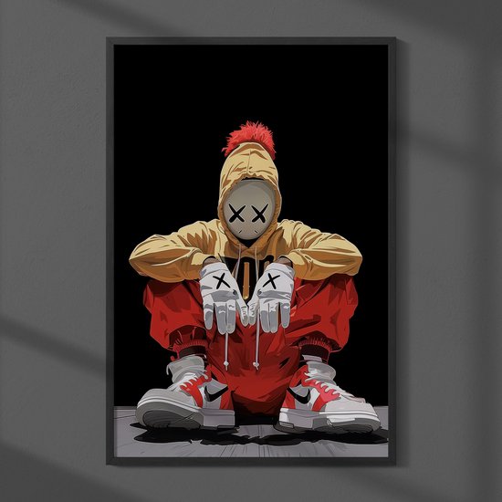 Affiche KAWS x NIKE – Street Art et Baskets pour femmes x Edition Limited – 70x50