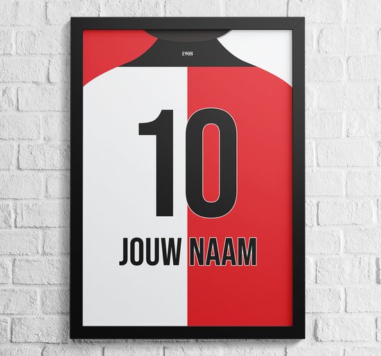 Set d'affiches de Voetbal 3-Liège Rotterdam - Collection Close up - Posters personnalisées avec votre nom et votre numéro - Format A2+ (43,2 x 61 cm)