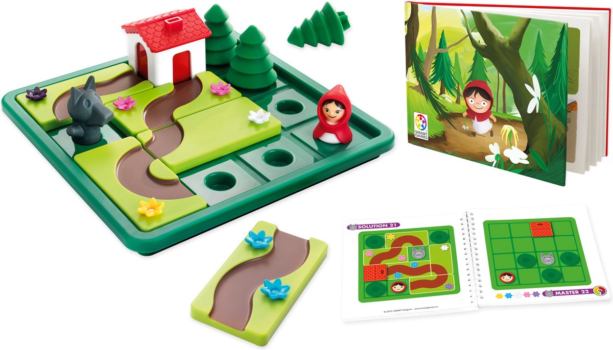 SmartGames Roodkapje - Logisch Denkspel voor Kleuters & Kinderen - 48 Betoverende Opdrachten - Met Roodkapje Prentenboek - Educatief Solospel - Vanaf 4 jaar — cadeau in Spellen & Speelgoed - foto 8