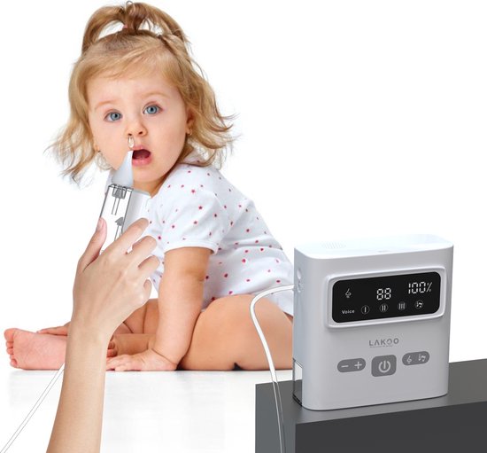 Aspirateur nasal LAKOO Pro N2 - Nettoyant nasal pour nouveau-nés - 9 niveaux d'aspiration - plus musique et lumière