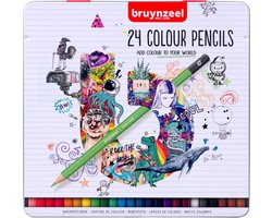 foto van Bruynzeel Kleurpotloden blik | 24 kleuren