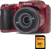 Bol.com Kodak Pixpro AZ255 Camera 1635 MP 25x zoom Full HD Rood - + 32GB geheugenkaart aanbieding