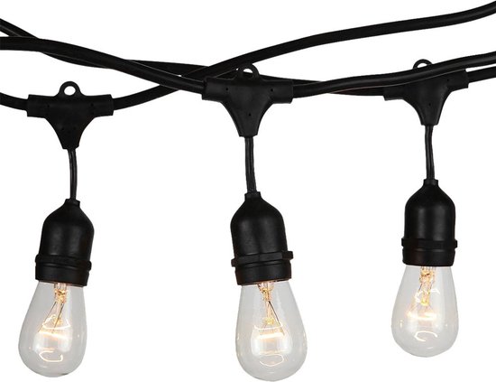 V-TAC VT-713 String Light - LED-lamp - E27 - WP fitting - IP54 - Zwart