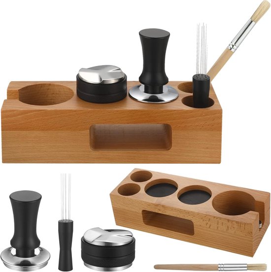 Y-Step Espresso accessoires, 8-delige set, koffietamper 51 mm met