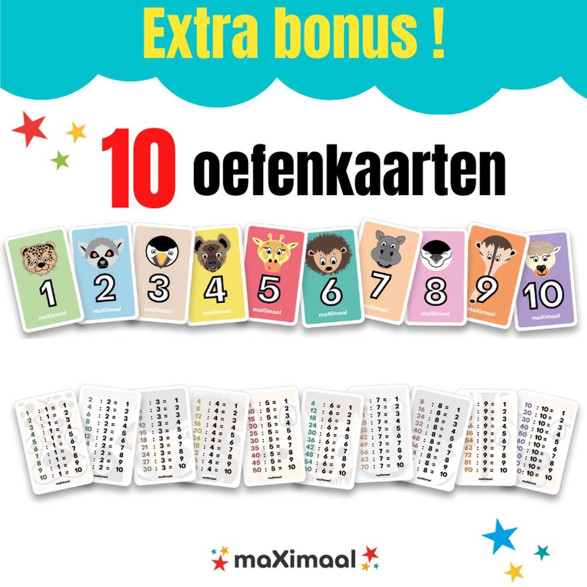 Maximaal Maaltafels & Deeltafels - Gezelschapsspel voor 6+ jaar - Kaartjes — afbeelding 18