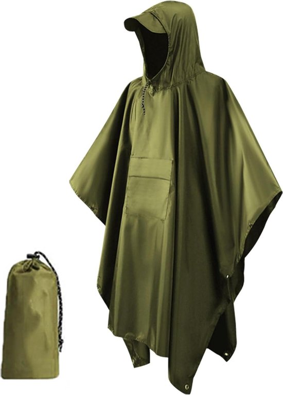 Opret Regenponcho voor dames en heren, waterdichte EVA-regenbescherming