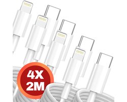 Xtronic USB-C Lightning Oplaadkabel - Geschikt voor iPhone - 4 Kabes - 2 m