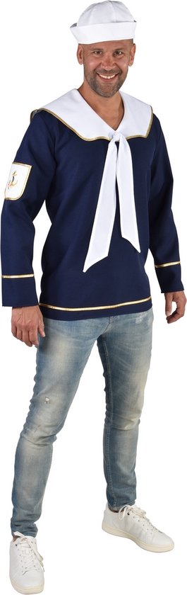 Costume de capitaine et de marin et de marin | Chemise Sailor Thirty Foot Voilier Homme | Moyen large | Costume de carnaval | Déguisements