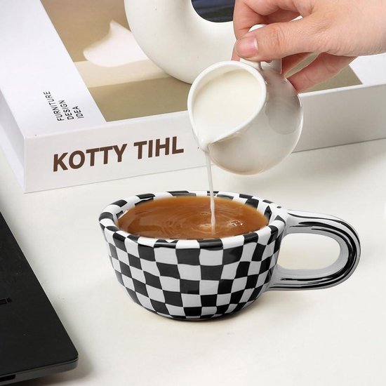 Vancasso Koffiemokken, 360ml/12oz stenen mokkenset van 6, koffie