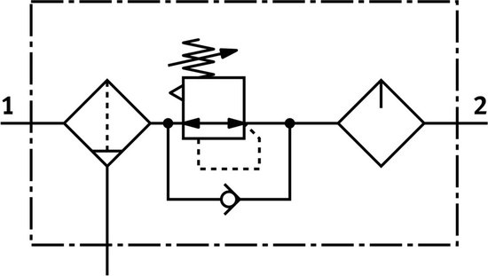 Festo Luchtverzorgingsunit G1'' 0.5-12bar 8500l/min 40µm Maxi - 159607 - P2XFB