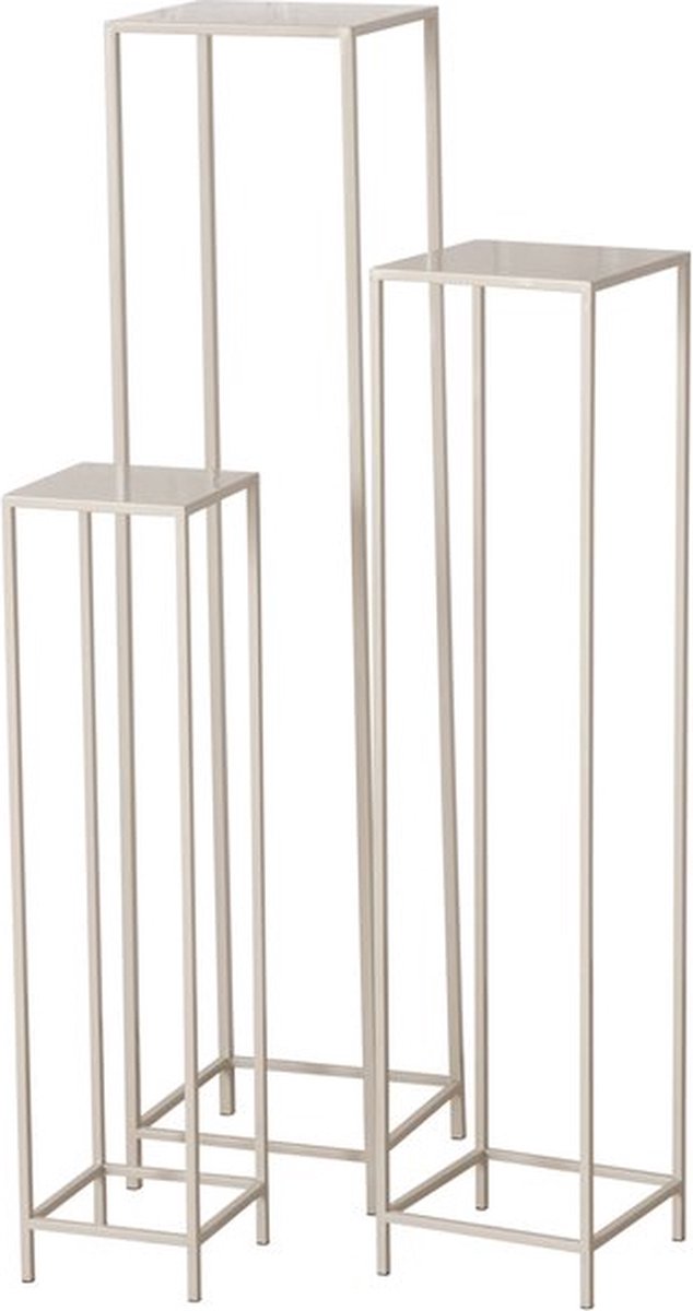 Boltze Corvin 3 delige plantentafel set metaal