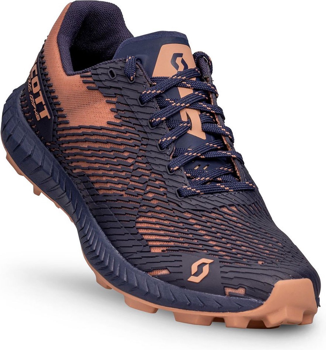 Scott Women's Supertrac Amphib Running Shoes Dark Blue-Rose Beige