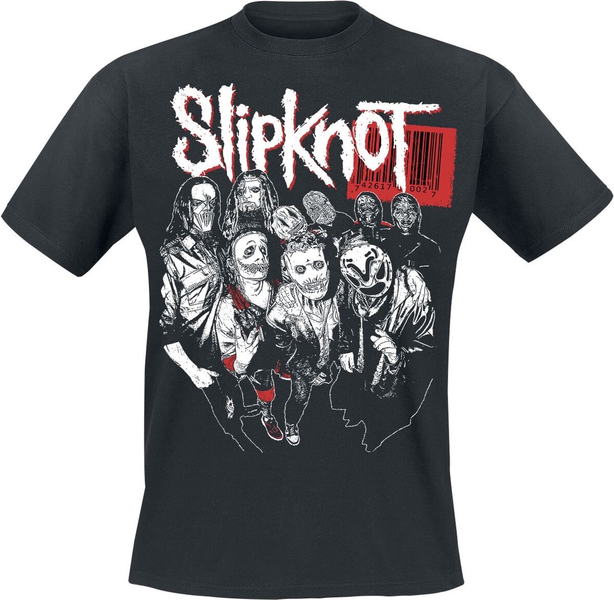 Slipknot Barcode Band Heren T-shirt - zwart - XXL