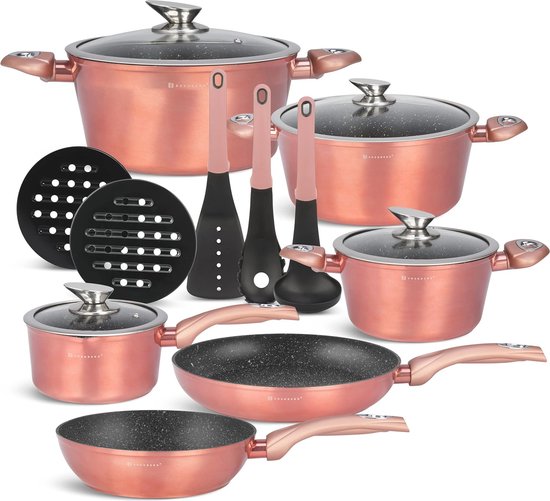 Pannenset, HOMELUX pan, diameter 20/24/28 cm, 3-delige braadpan, pannen, gecoate pan, inductie met antiaanbaklaag, geschikt voor alle warmtebronnen Pannenset, HOMELUX pan, diameter 20/24/28 cm, 3-delige braadpan, pannen, gecoate pan, inductie met antiaanbaklaag, geschikt voor alle warmtebronnen