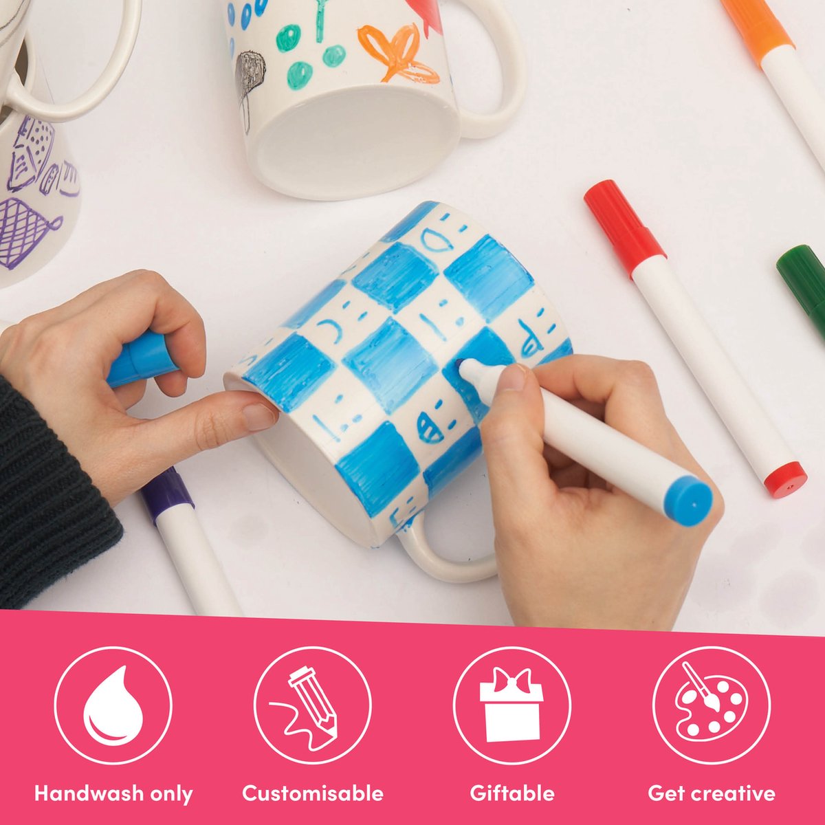 4 Schilder op Nummer Onderzetters - Gekke kerst set – Schilder Op Nummers