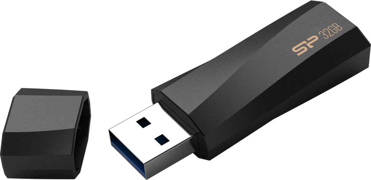 Silicon Power SP032GBUF3B07V1K, 32GB USB 3.2 Gen 1 Blaze B07 Black