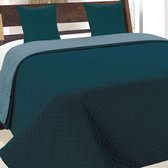Sprei, katoen, bedsprei 220 x 240 cm, 3-delig dekbed met 2 kussenslopen